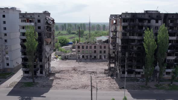 Residential Building Destroyed By the War in Ukraine Borodyanka Bucha District