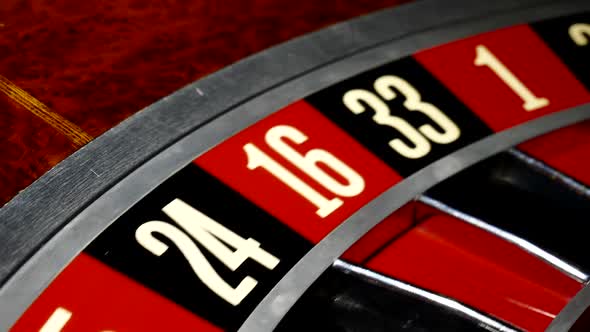 Rotating Casino Roulette Wheel