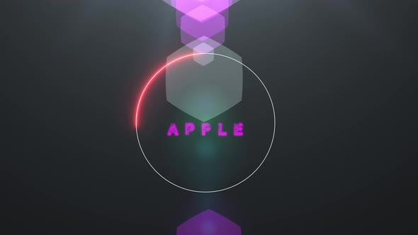 Abstract Glowing Pink Purple Neon Latter Animation