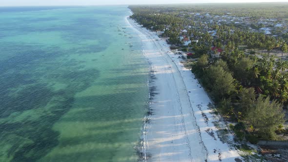 Indian Ocean Near the Coast of Zanzibar Island Tanzania Slow Motion