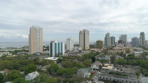 Aerial view of St Petersburg, Florida