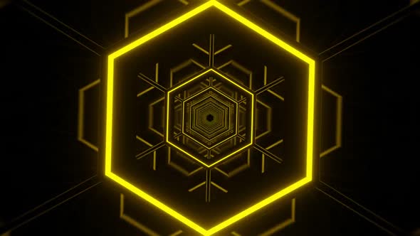 Vj Loop Flashing Hexagon 02