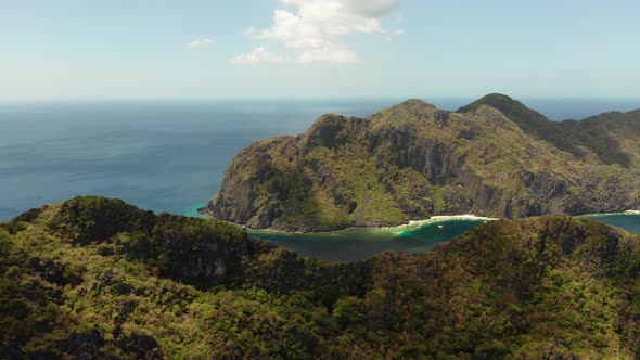 Seascape with Tropical Islands El Nido Palawan Philippines