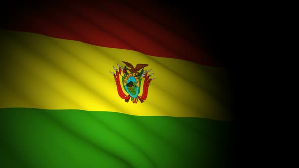Bolivia Flag Blowing in Wind