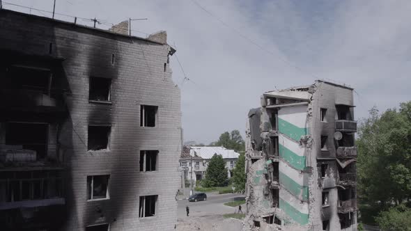 Residential Building Destroyed By the War in Ukraine