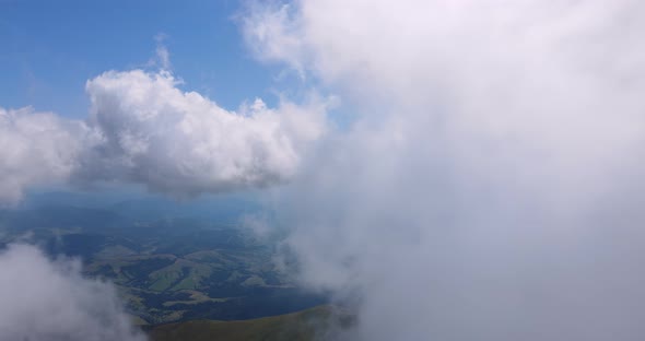 White Clouds Covered The High Mountains