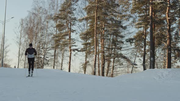 Young Woman Cross-country Skiing