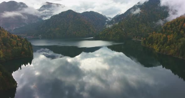 Ritsa Lake, Abkhazia. Aerial