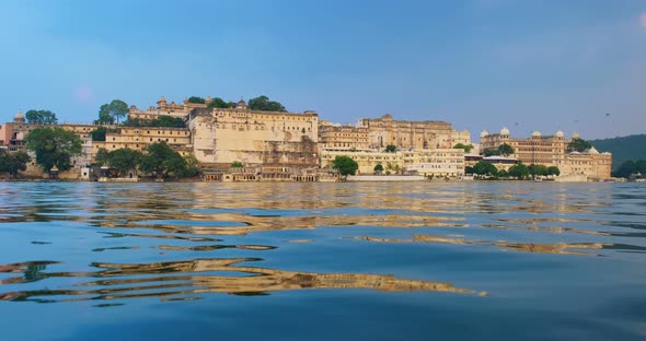 Udaipur City Palace on Lake Pichola - Rajput Architecture of Mewar Dynasty Rulers of Rajasthan