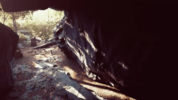 Sun Beams in Stone Cave