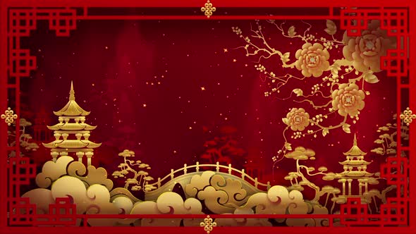 Red And Gold Chinese New Year Background