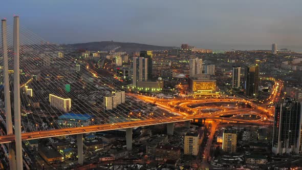 Night View From a Drone Primorskaya Stage of the Mariinsky Theater