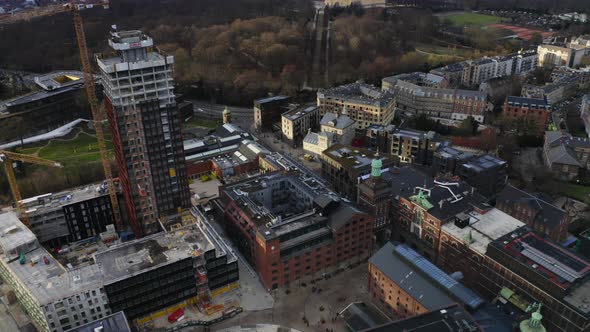 Drone Flight Over City Of Carlsberg