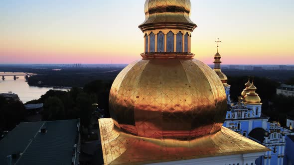 St. Michael's Golden-Domed Monastery in the Morning. Kyiv, Ukraine