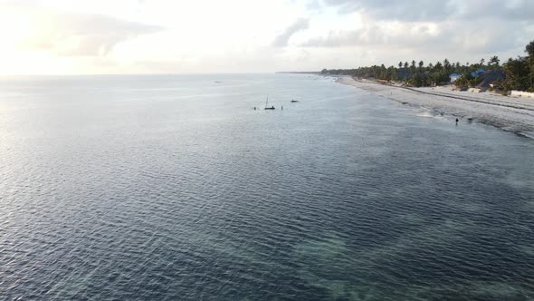 Ocean Landscape Near the Coast of Zanzibar Tanzania