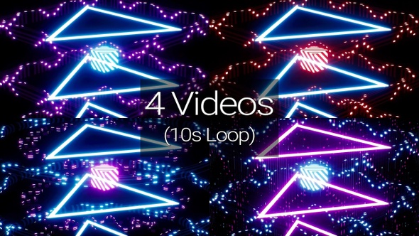 Geometric Neon Light Vj Loop Pack