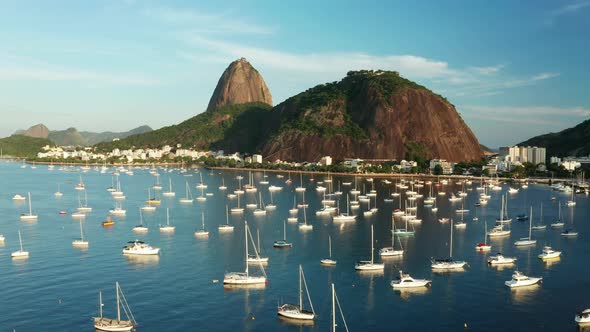 Aerial View of the Sugar Loaf at Sunset