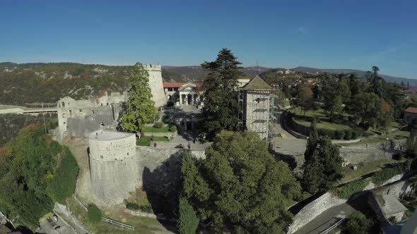 Aerial view of Trsat Castle ruins