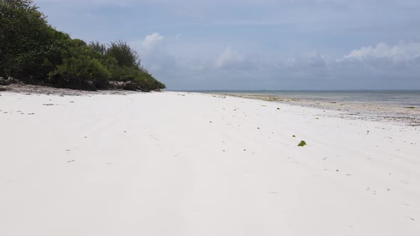 Zanzibar Island Tanzania  Aerial View of the Beach Near the Shore Slow Motion