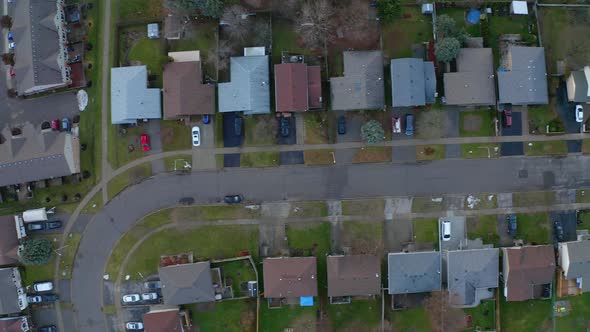 Topdown aerial view of homes in Kitchener Waterloo