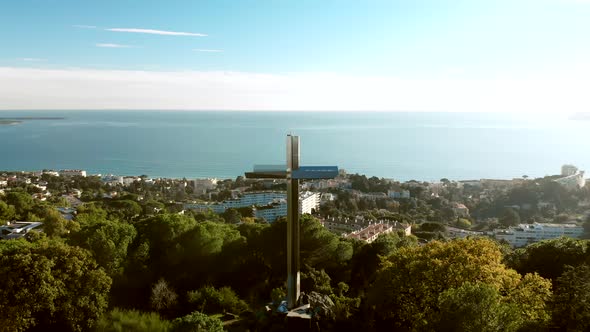 aerial shot of cannes