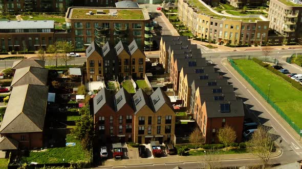 Drone shot of the residential property in London