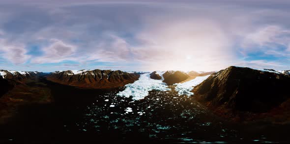 VR 360 Panorama of Arctic Spring in Spitsbergen