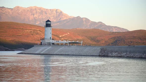 Lighthouse with Restaurant at Lustica Bay in Montenegro