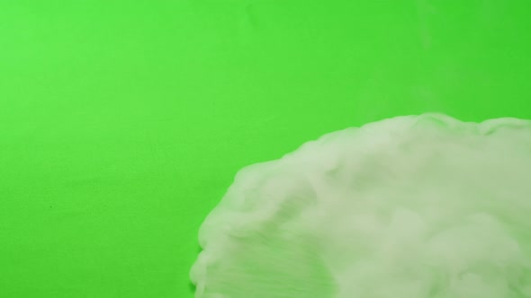 Smoke on Green Chroma Key Background alt