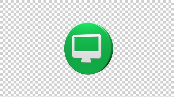 Desktop Monitor Icon Rotating