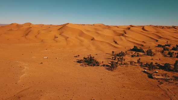 Aerial View Of The Sahara Desert, Near Taghit, Algeria