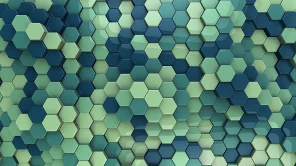 Hexagon Background Aquamarine - 4K