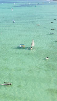 Beach on the Coast of Zanzibar Island Tanzania