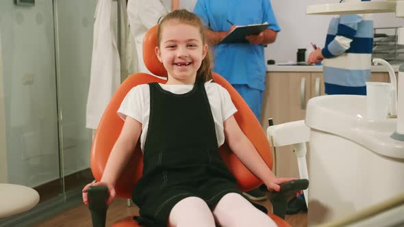 Portrait of Girl Patient Looking at Camera and Laugh