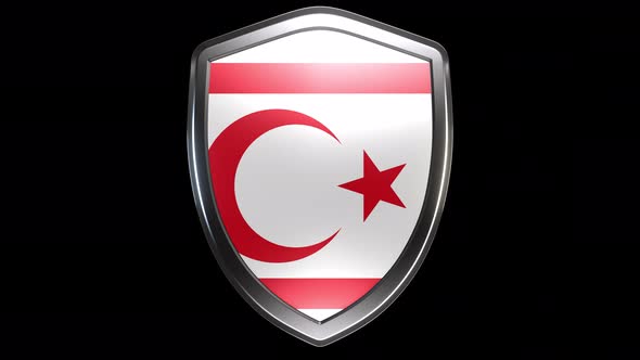 Northern Cyprus Emblem Transition with Alpha Channel - 4K Resolution