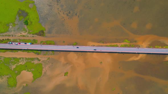 4K Drone Birds Eye View of Thale Noi, a large wetland in Phatthalung, Thailand