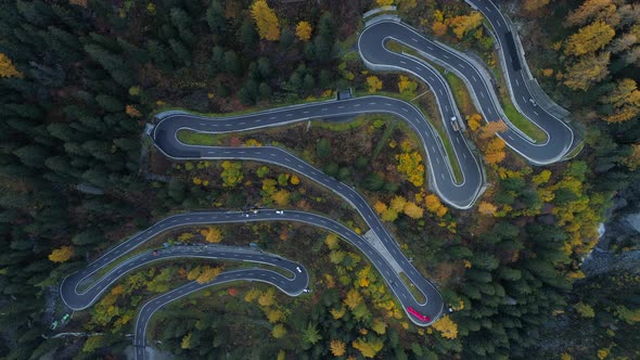 Aerial view of Maloja Pass, Grisons, Switzerland