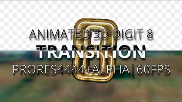 Animated digit 8 transition UHD 60fps alt