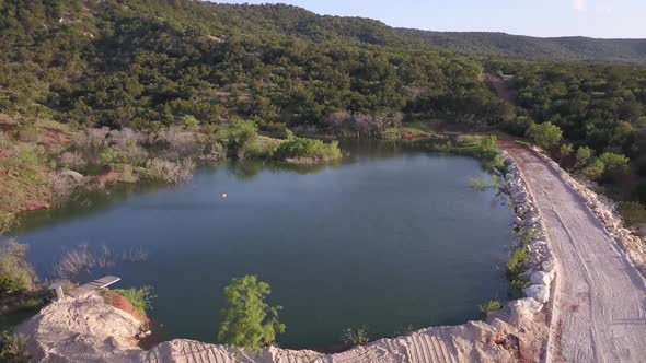 Country Pond with Road