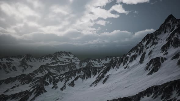 High Altitude Peaks and Clouds