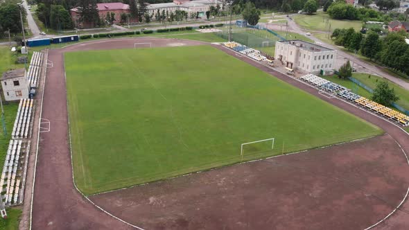 Empty football field