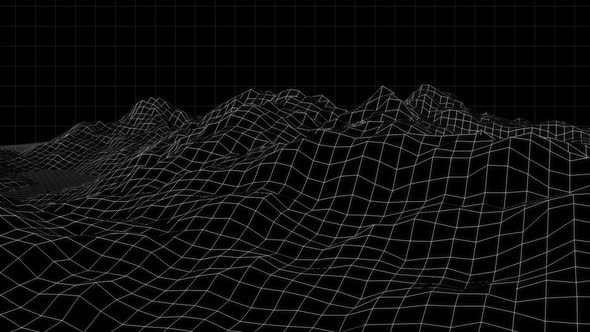 Digitally generated video of mountain 