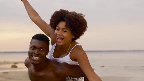 Happy Couple Having Fun on Summer Beach 77