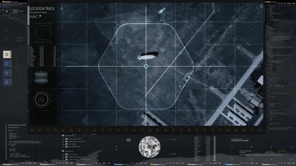 Satellite Surveillance Ui Control Panel System Focused On Grounded Aircraft