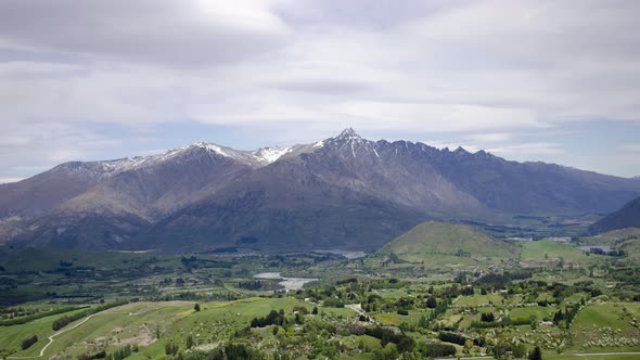 Timelapse fast moving cloud over mount