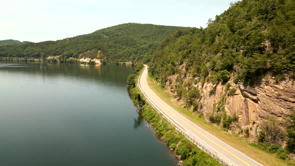 Highway 129 By Mountains And River Tennessee