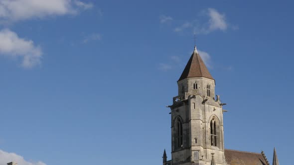 Mairie St Etienne le Vieux in the center of the city of Caen 4K 2160p 30fps UHD footage - Ruins of S