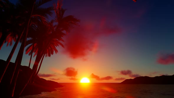 Sunset Island Landscape alt