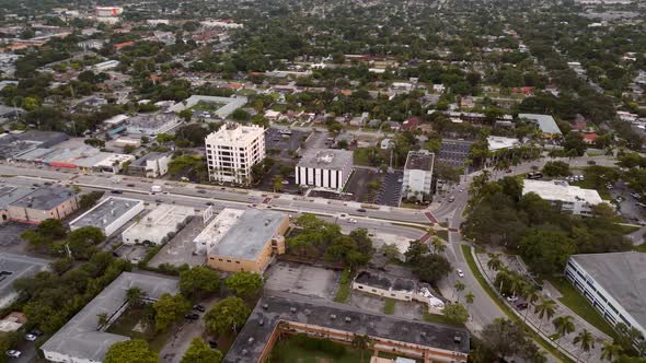 Aerial Panning Video Hollywood City Hall Building 4k