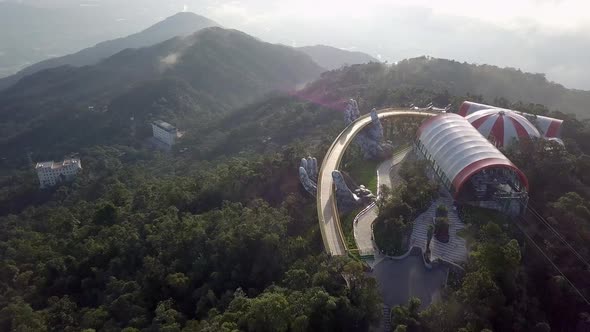 Bana Hills, French Village and Golden Bridge, in Central Vietnam